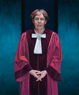 Aris Kalaizis, Portrait of the Judge Marion Eckertz-Hoefer, Oil on canvas, 49 x 39 in, 2019