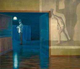 Aris Kalaizis, The Double Man, Oil on canvas, 47 x 55 in, 2007
